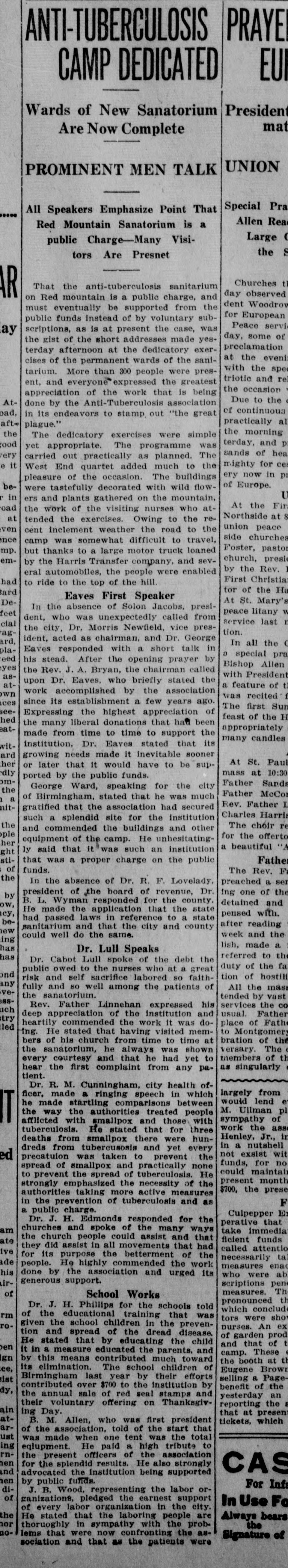 Anti-Tuberculosis Camp Dedicated